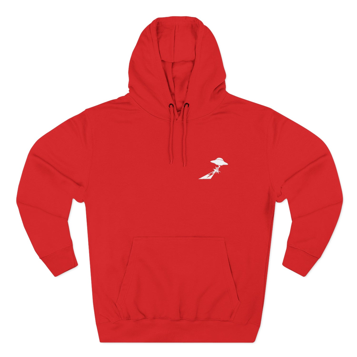 Minimal Surf Hoodie – Small Chest Wave & Palm Logo Fleece Hoodie