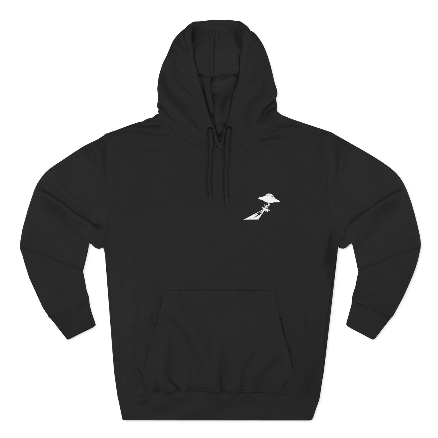 Minimal Surf Hoodie – Small Chest Wave & Palm Logo Fleece Hoodie