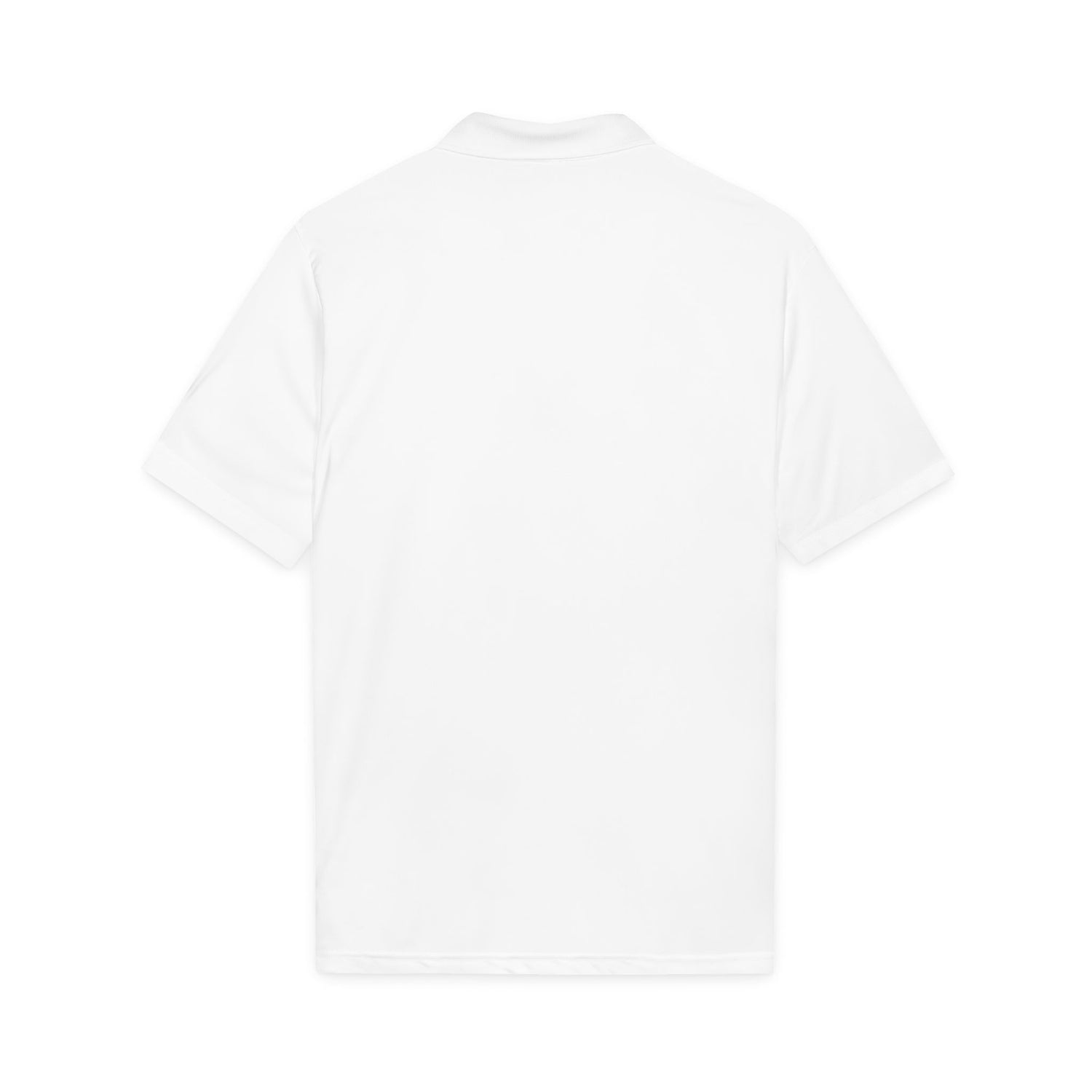 White Golf Polo with Red Airplane & 'Birdie' Logo — Men's Performance Polo